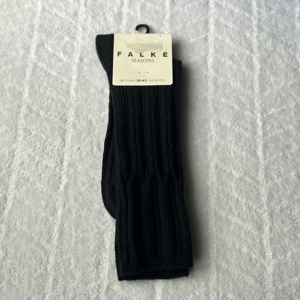 FALKE Seasons Cable Black Socks